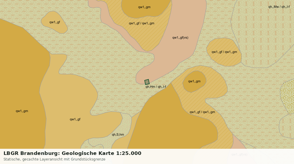 Statische Kartenansicht: LBGR Brandenburg: Geologische Karte 1:25.000