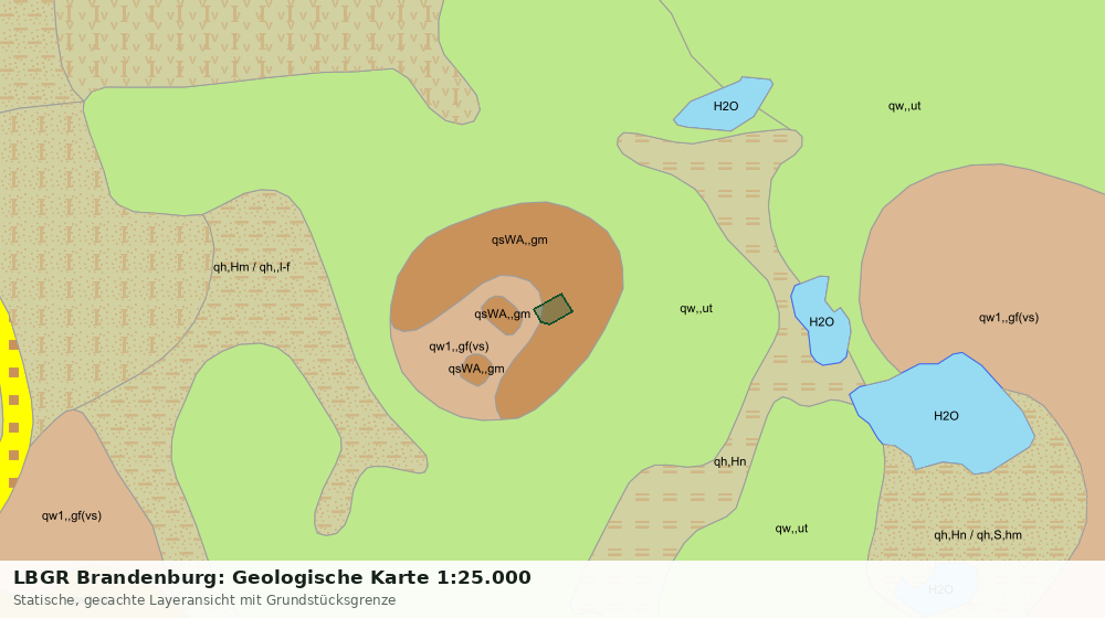 Statische Kartenansicht: LBGR Brandenburg: Geologische Karte 1:25.000