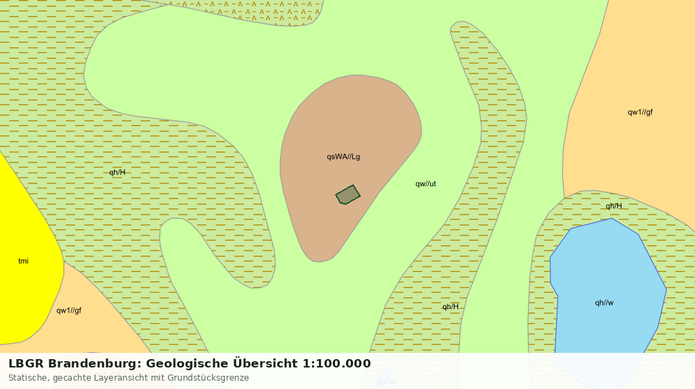 Statische Kartenansicht: LBGR Brandenburg: Geologische Übersicht 1:100.000