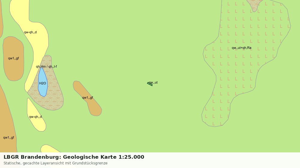 Statische Kartenansicht: LBGR Brandenburg: Geologische Karte 1:25.000