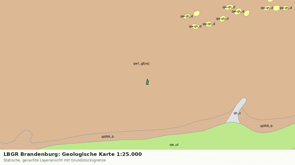 Statische Kartenansicht: LBGR Brandenburg: Geologische Karte 1:25.000