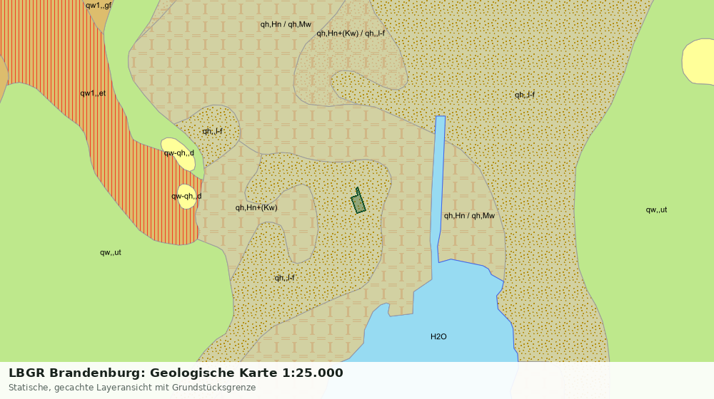 Statische Kartenansicht: LBGR Brandenburg: Geologische Karte 1:25.000