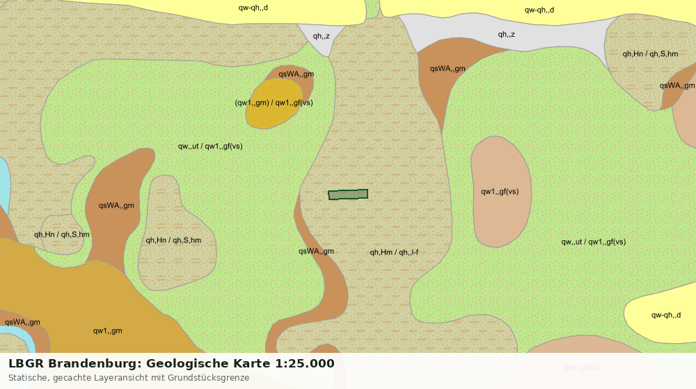 Statische Kartenansicht: LBGR Brandenburg: Geologische Karte 1:25.000