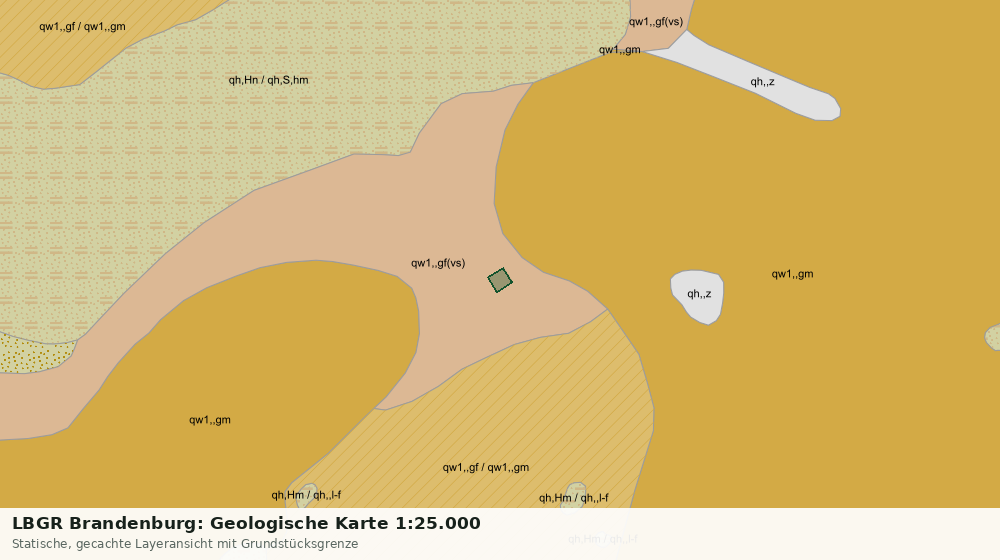 Statische Kartenansicht: LBGR Brandenburg: Geologische Karte 1:25.000