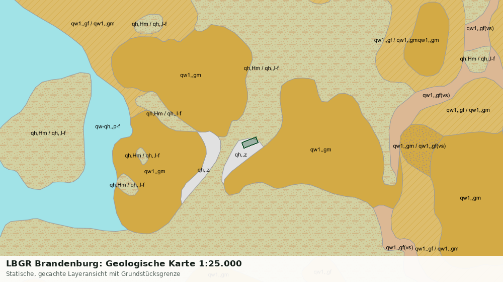 Statische Kartenansicht: LBGR Brandenburg: Geologische Karte 1:25.000