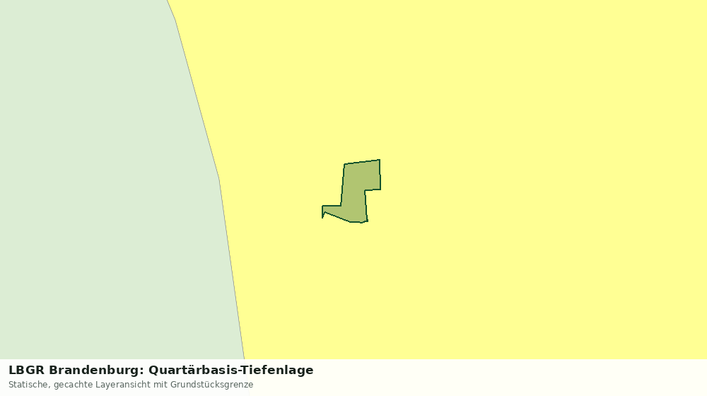 Statische Kartenansicht: LBGR Brandenburg: Quartärbasis-Tiefenlage
