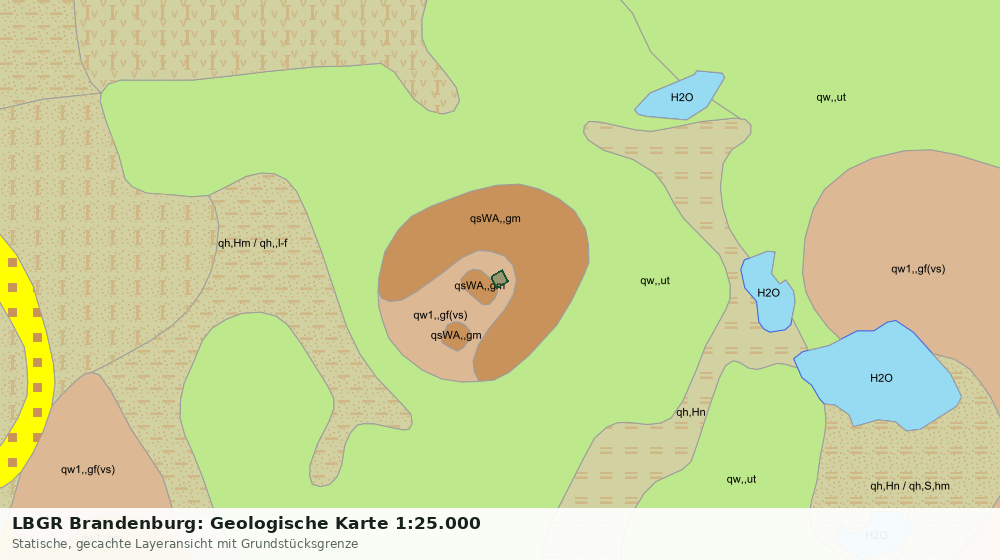 Statische Kartenansicht: LBGR Brandenburg: Geologische Karte 1:25.000