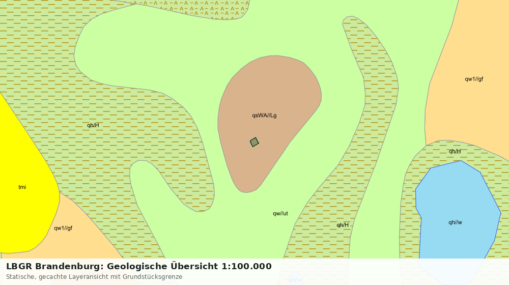 Statische Kartenansicht: LBGR Brandenburg: Geologische Übersicht 1:100.000