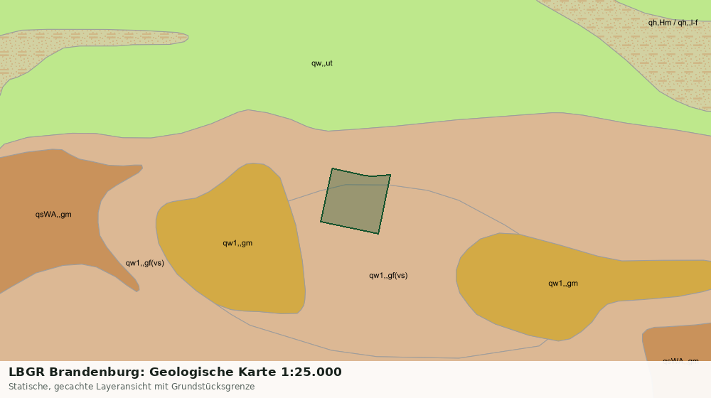 Statische Kartenansicht: LBGR Brandenburg: Geologische Karte 1:25.000