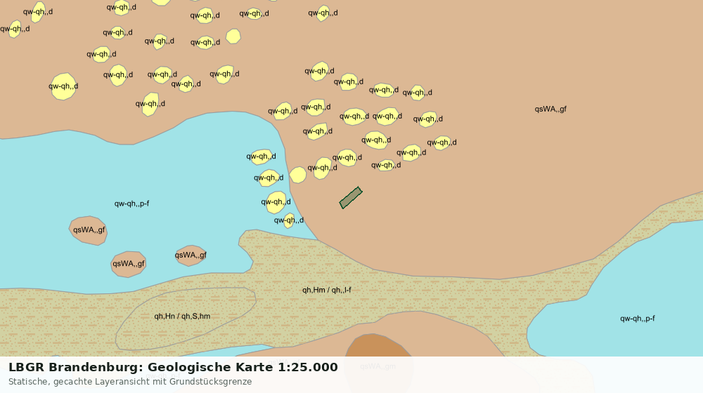 Statische Kartenansicht: LBGR Brandenburg: Geologische Karte 1:25.000