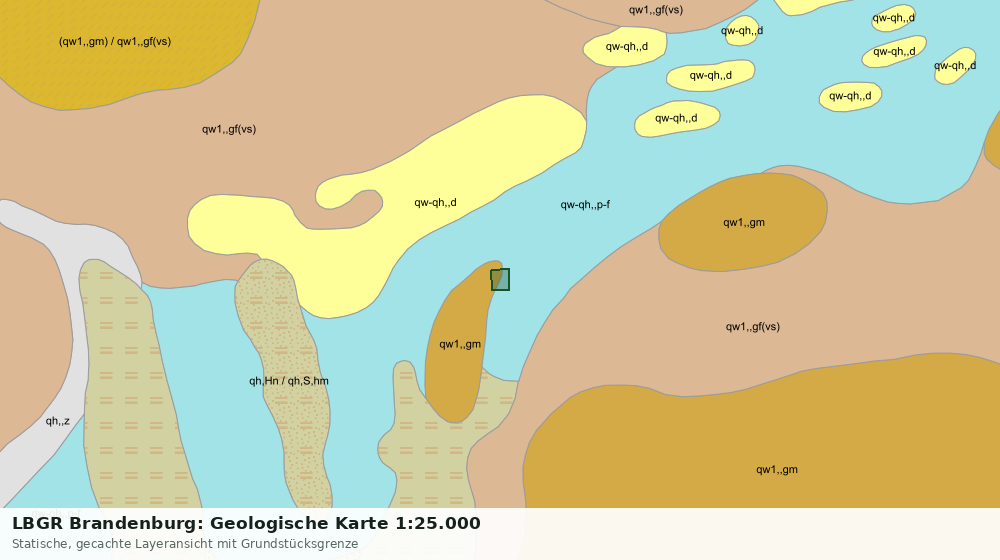 Statische Kartenansicht: LBGR Brandenburg: Geologische Karte 1:25.000