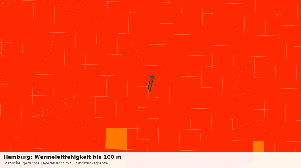 Statische Kartenansicht: Hamburg: Wärmeleitfähigkeit bis 100 m
