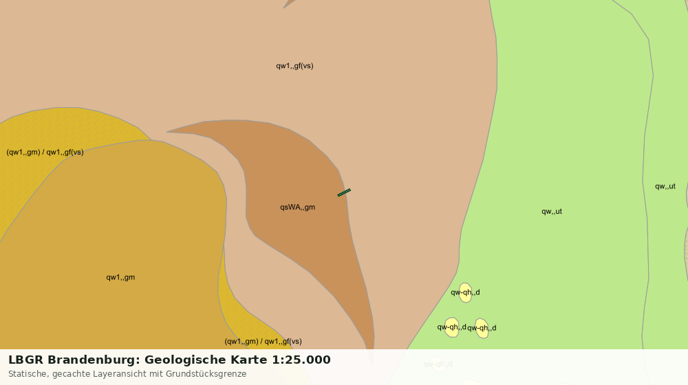 Statische Kartenansicht: LBGR Brandenburg: Geologische Karte 1:25.000