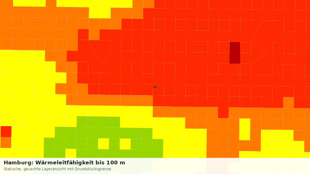 Statische Kartenansicht: Hamburg: Wärmeleitfähigkeit bis 100 m