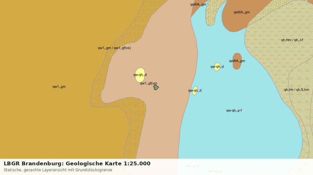 Statische Kartenansicht: LBGR Brandenburg: Geologische Karte 1:25.000