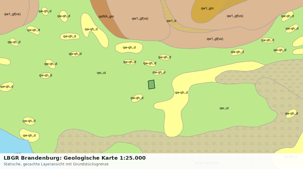 Statische Kartenansicht: LBGR Brandenburg: Geologische Karte 1:25.000