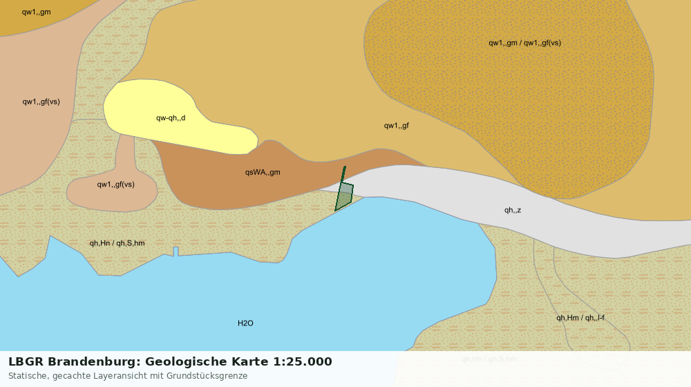 Statische Kartenansicht: LBGR Brandenburg: Geologische Karte 1:25.000
