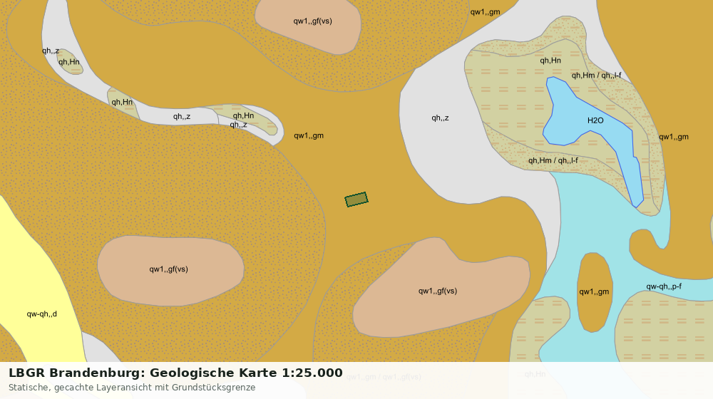 Statische Kartenansicht: LBGR Brandenburg: Geologische Karte 1:25.000