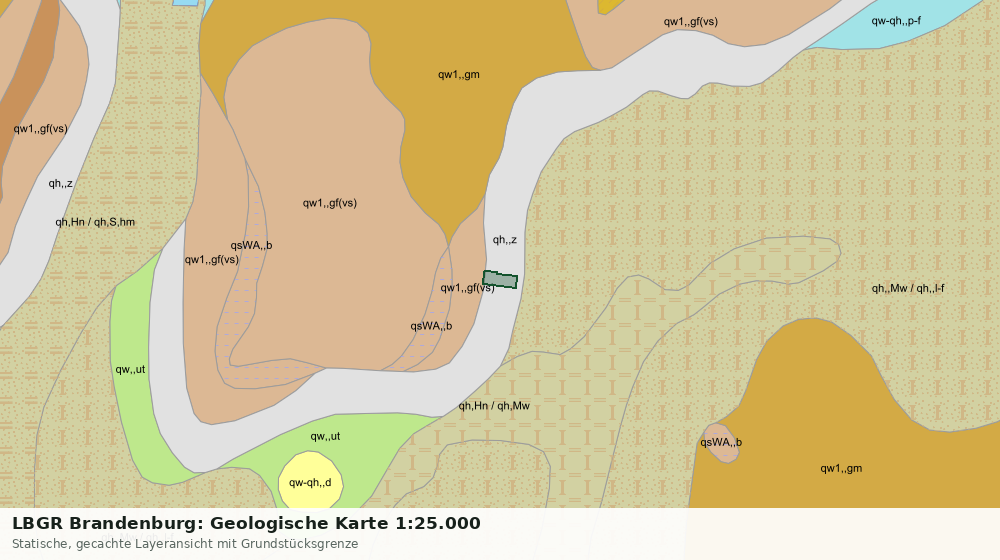 Statische Kartenansicht: LBGR Brandenburg: Geologische Karte 1:25.000