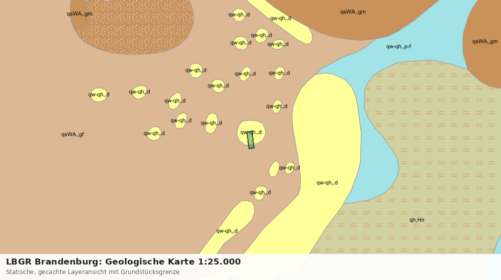 Statische Kartenansicht: LBGR Brandenburg: Geologische Karte 1:25.000