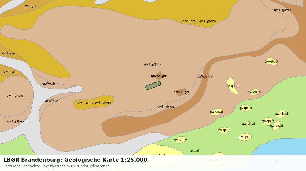 Statische Kartenansicht: LBGR Brandenburg: Geologische Karte 1:25.000