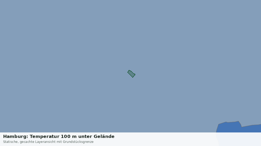 Statische Kartenansicht: Hamburg: Temperatur 100 m unter Gelände