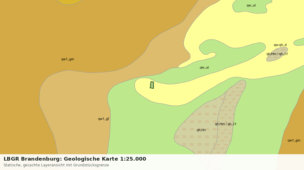 Statische Kartenansicht: LBGR Brandenburg: Geologische Karte 1:25.000
