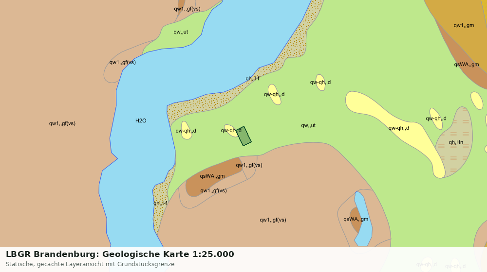 Statische Kartenansicht: LBGR Brandenburg: Geologische Karte 1:25.000