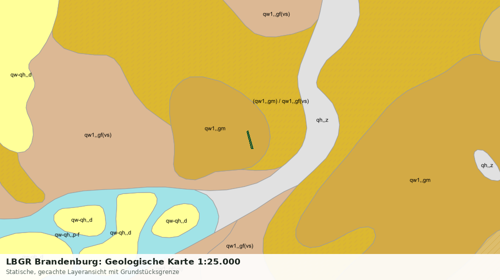 Statische Kartenansicht: LBGR Brandenburg: Geologische Karte 1:25.000