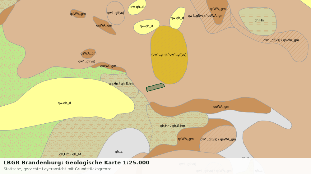 Statische Kartenansicht: LBGR Brandenburg: Geologische Karte 1:25.000