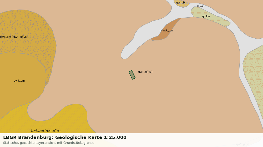 Statische Kartenansicht: LBGR Brandenburg: Geologische Karte 1:25.000