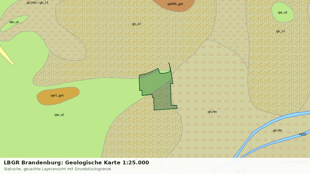 Statische Kartenansicht: LBGR Brandenburg: Geologische Karte 1:25.000