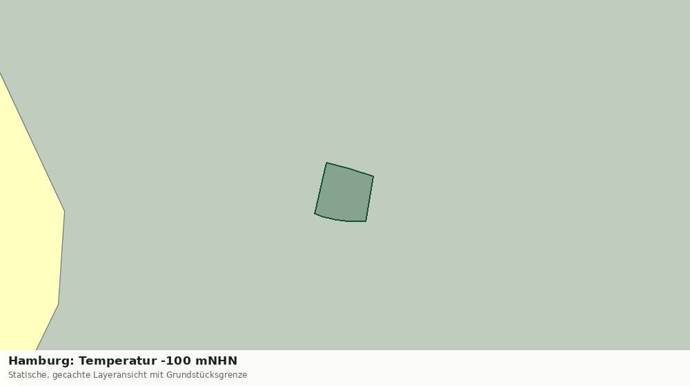 Statische Kartenansicht: Hamburg: Temperatur -100 mNHN