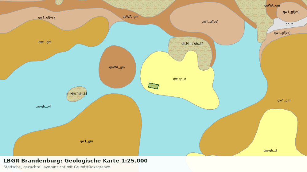 Statische Kartenansicht: LBGR Brandenburg: Geologische Karte 1:25.000