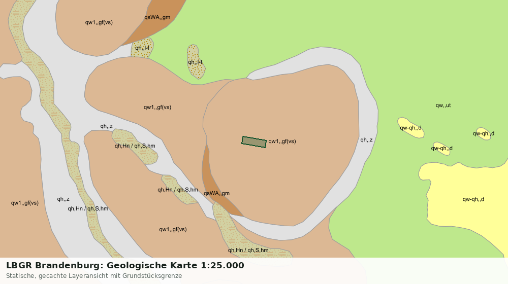 Statische Kartenansicht: LBGR Brandenburg: Geologische Karte 1:25.000