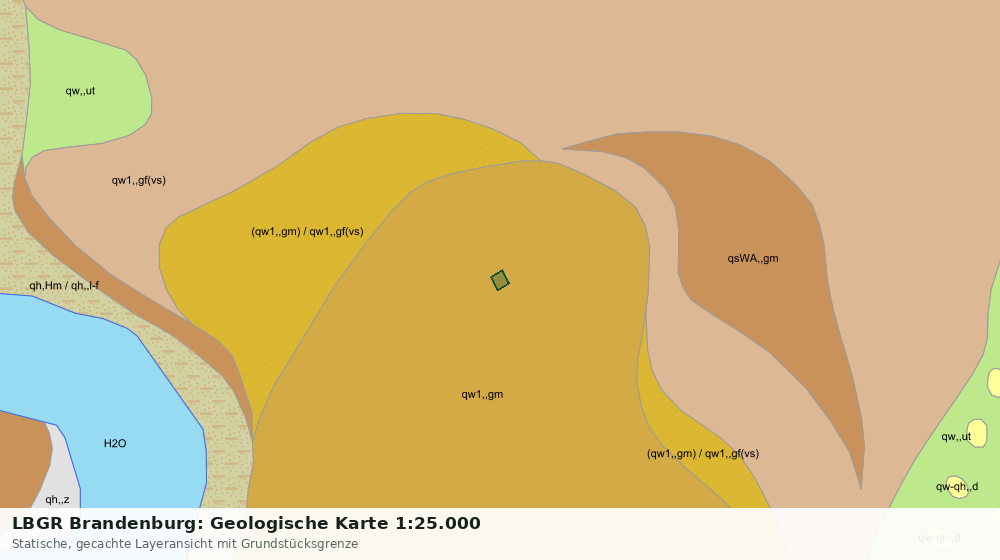 Statische Kartenansicht: LBGR Brandenburg: Geologische Karte 1:25.000
