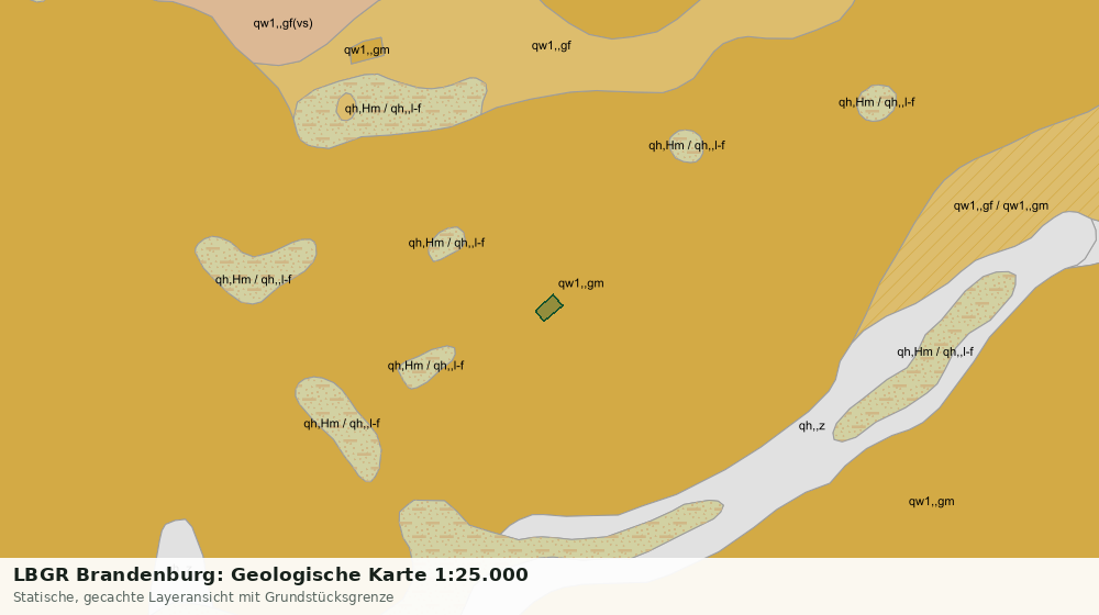 Statische Kartenansicht: LBGR Brandenburg: Geologische Karte 1:25.000