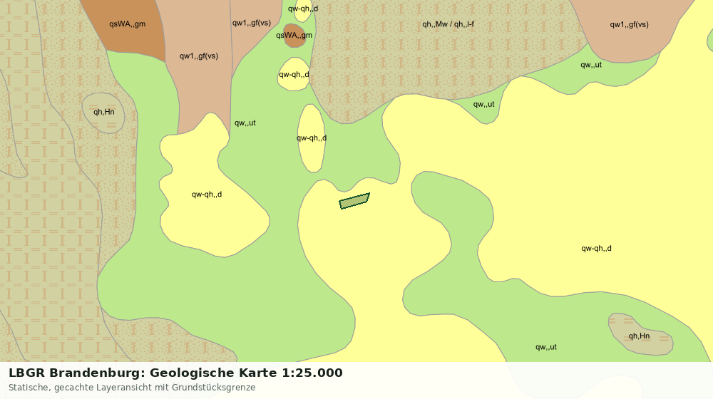 Statische Kartenansicht: LBGR Brandenburg: Geologische Karte 1:25.000