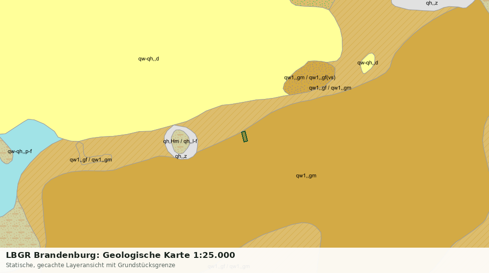 Statische Kartenansicht: LBGR Brandenburg: Geologische Karte 1:25.000