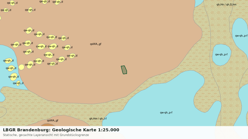 Statische Kartenansicht: LBGR Brandenburg: Geologische Karte 1:25.000