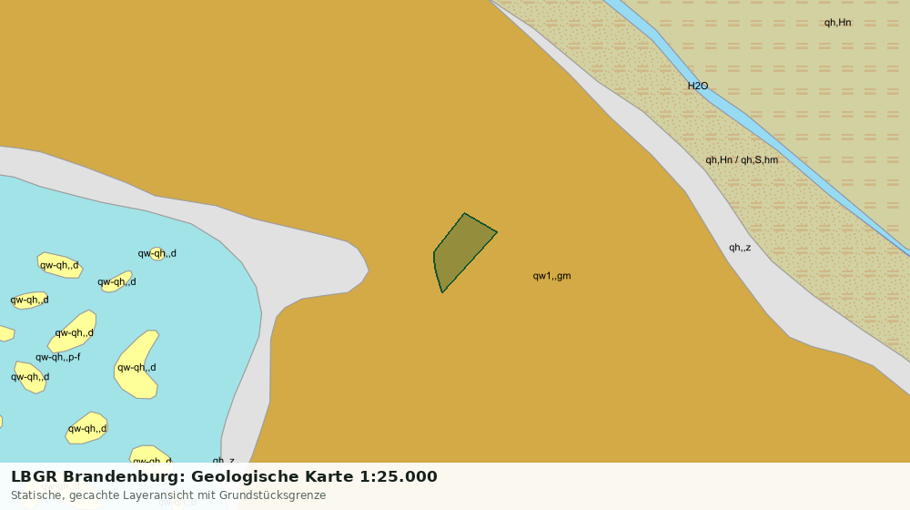 Statische Kartenansicht: LBGR Brandenburg: Geologische Karte 1:25.000