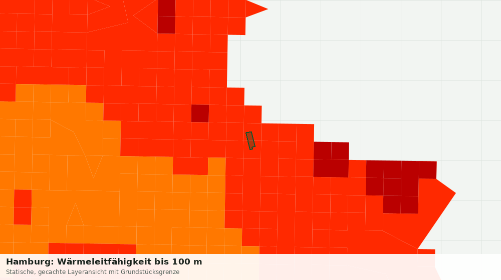 Statische Kartenansicht: Hamburg: Wärmeleitfähigkeit bis 100 m