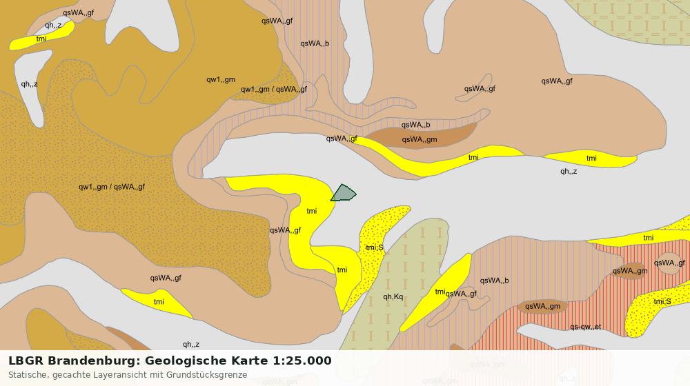 Statische Kartenansicht: LBGR Brandenburg: Geologische Karte 1:25.000