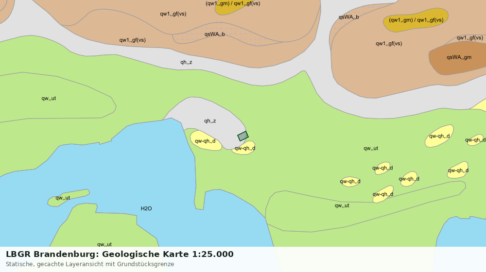 Statische Kartenansicht: LBGR Brandenburg: Geologische Karte 1:25.000