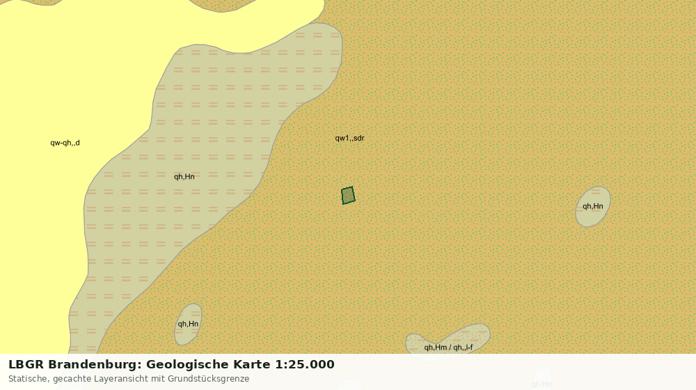 Statische Kartenansicht: LBGR Brandenburg: Geologische Karte 1:25.000