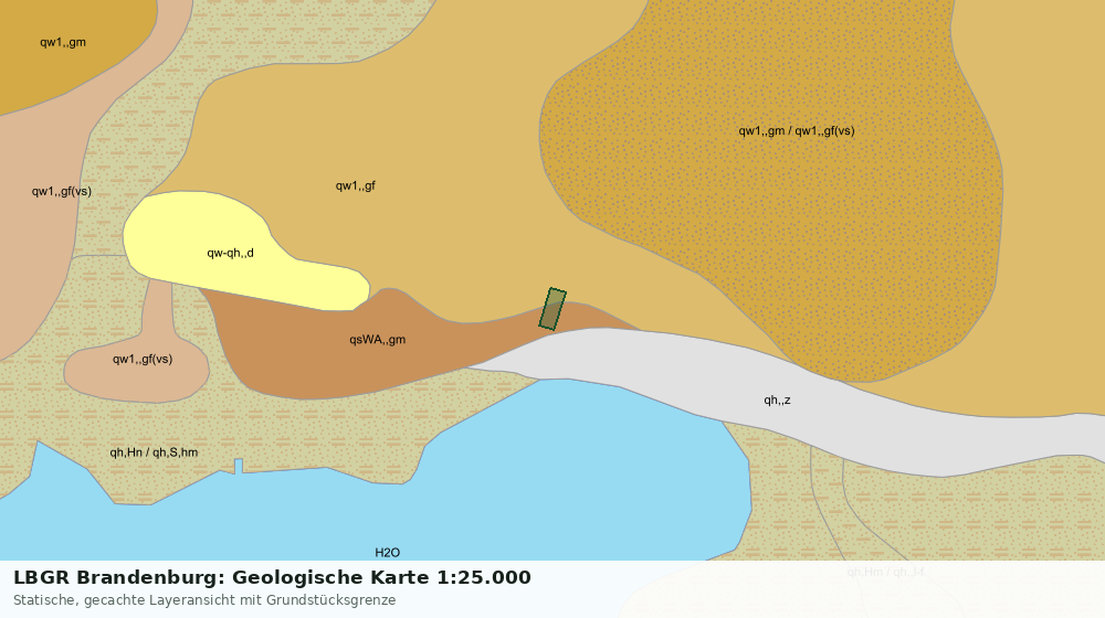 Statische Kartenansicht: LBGR Brandenburg: Geologische Karte 1:25.000