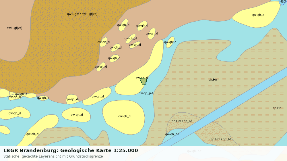 Statische Kartenansicht: LBGR Brandenburg: Geologische Karte 1:25.000