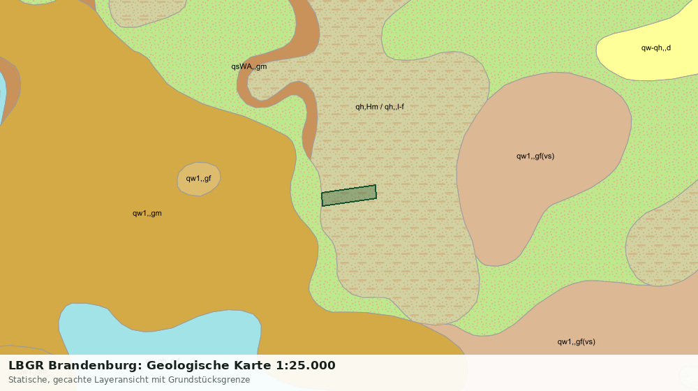 Statische Kartenansicht: LBGR Brandenburg: Geologische Karte 1:25.000