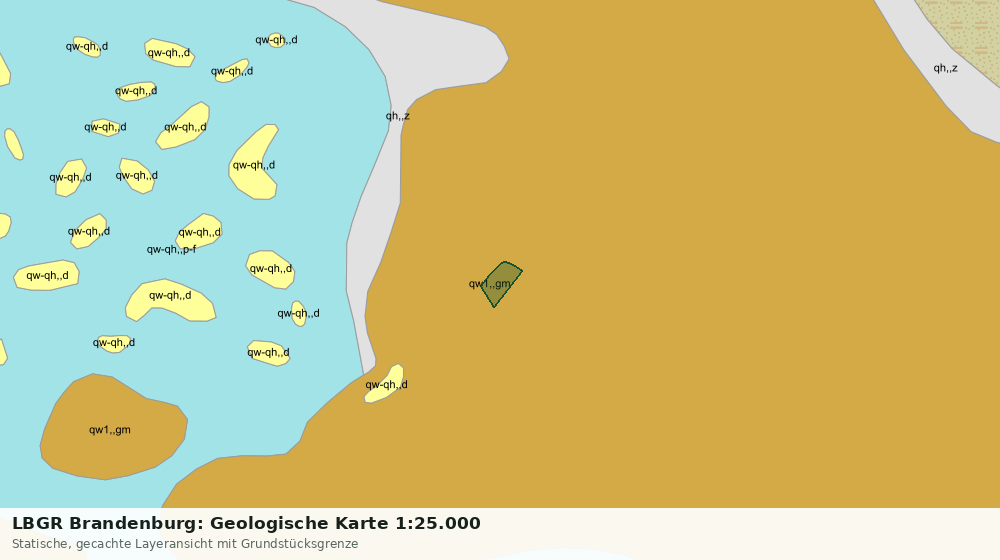 Statische Kartenansicht: LBGR Brandenburg: Geologische Karte 1:25.000