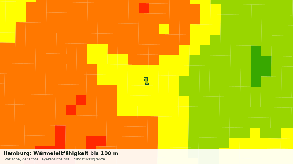 Statische Kartenansicht: Hamburg: Wärmeleitfähigkeit bis 100 m
